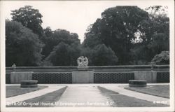 Site Of Original House At Brookgreen Gardens, S.C. Postcard
