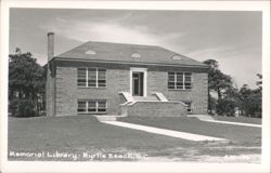 Memorial Library, Myrtle Beach Postcard
