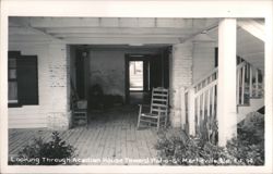 Acadian House Interior Looking Towards Patio with Rocking Chair Postcard