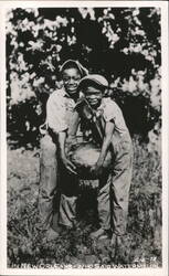 Boys Holding Watermelon, New Orleans Postcard