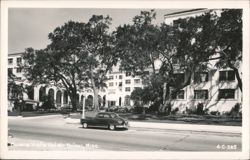 Buena Vista Hotel with Trees and Car, Biloxi Postcard