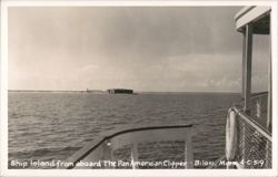 Ship Island from aboard The Pan American Clipper Postcard