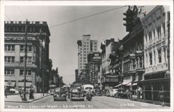 Main Street Looking West, Lexington, KY - Wolf-Wile Co. & Ben Snyder Stores Postcard
