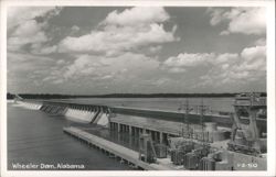Wheeler Dam with Powerhouse and Spillway Postcard