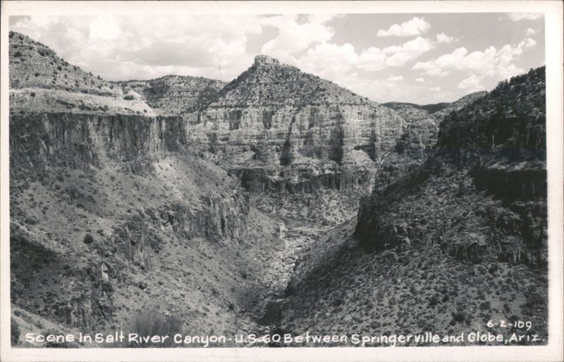 Salt River Canyon on U.S. 60 Between Springerville and Globe Arizona