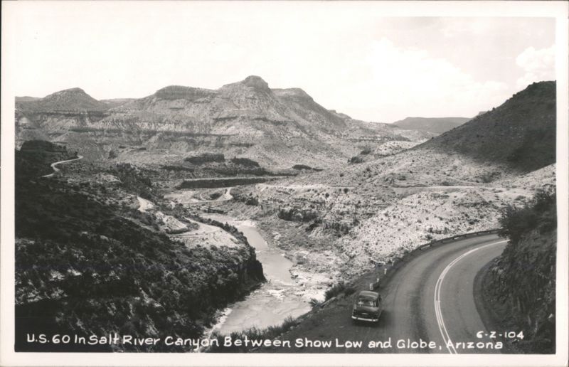 U.S. 60 Road and Salt River Canyon View Arizona