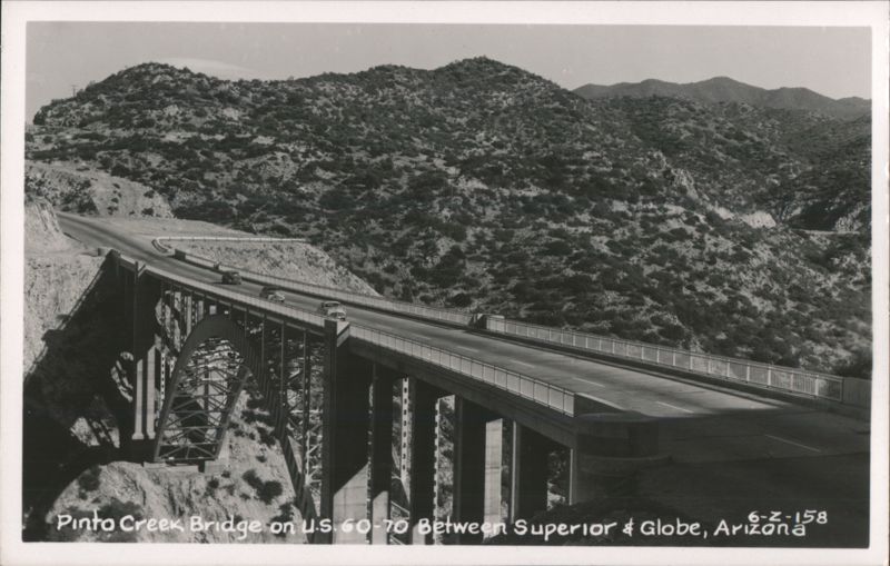 Pinto Creek Bridge on U.S. 60-70 Between Superior & Globe Arizona