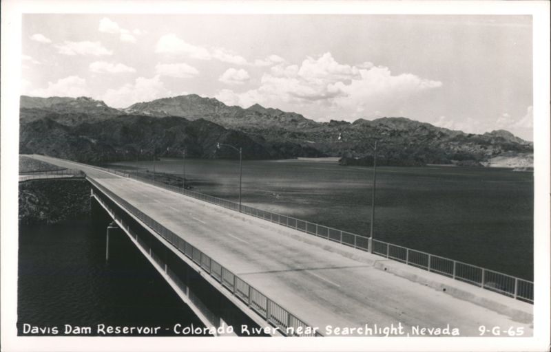 Davis Dam Reservoir and Bridge, Colorado River near Searchlight Nevada
