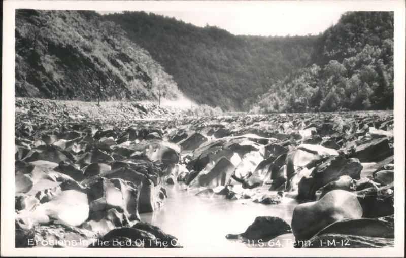 Erosions In The Bed Of The Ocoee River Tennessee