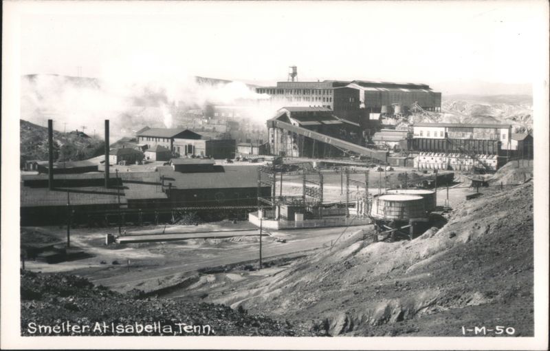Smelter Complex with Industrial Buildings and Smokestacks Isabella Tennessee
