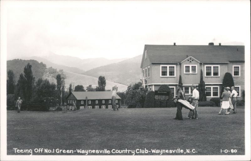 Teeing Off No.1 Green at Waynesville Country Club North Carolina