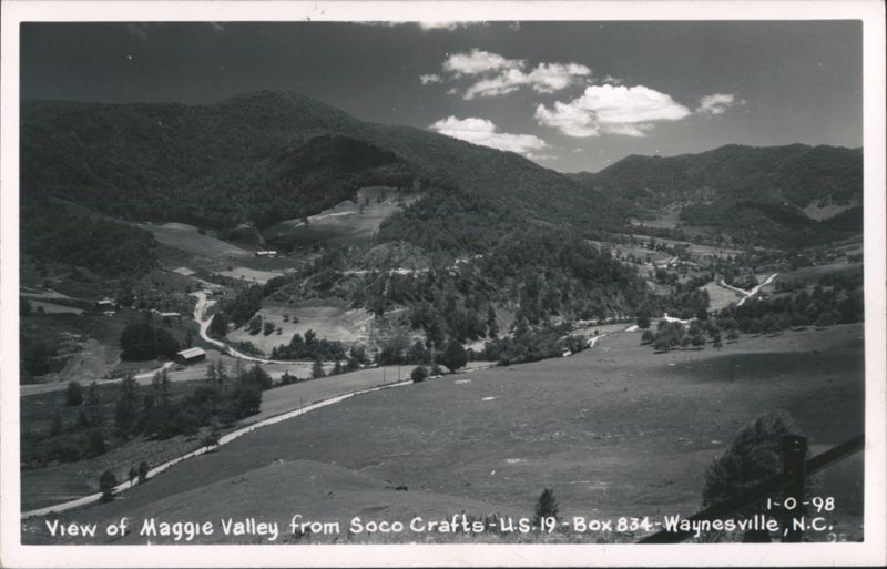 View of Maggie Valley from Soco Crafts Waynesville North Carolina