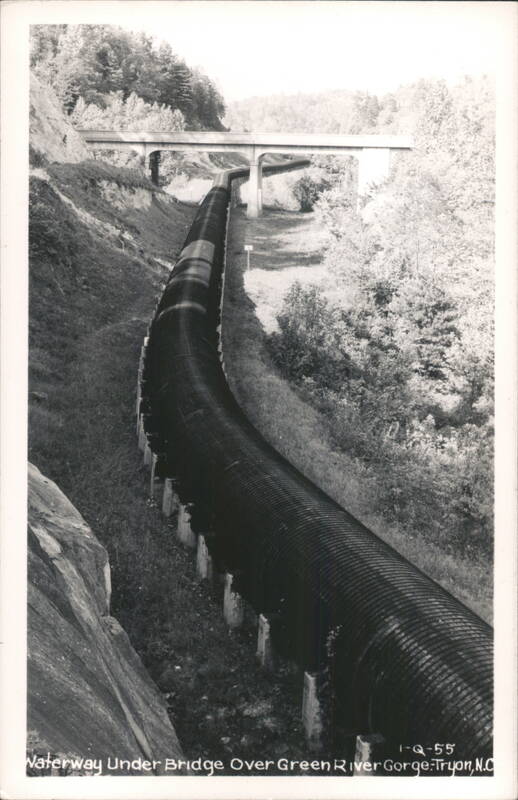 Waterway Under Bridge Over Green River Gorge Tryon North Carolina