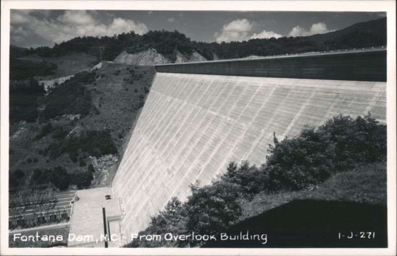 Fontana Dam from Overlook Building North Carolina