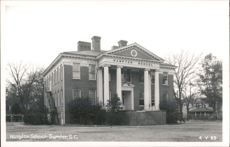 Hampton School Building with Columns Sumter South Carolina