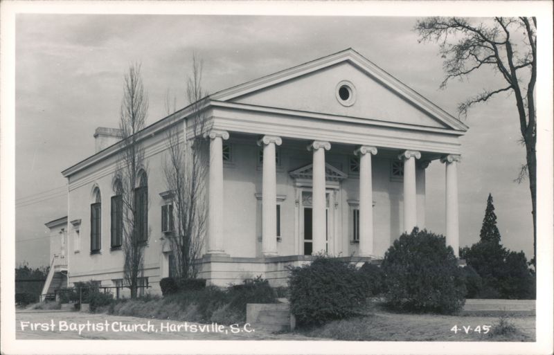 First Baptist Church, Neoclassical Architecture Hartsville South Carolina