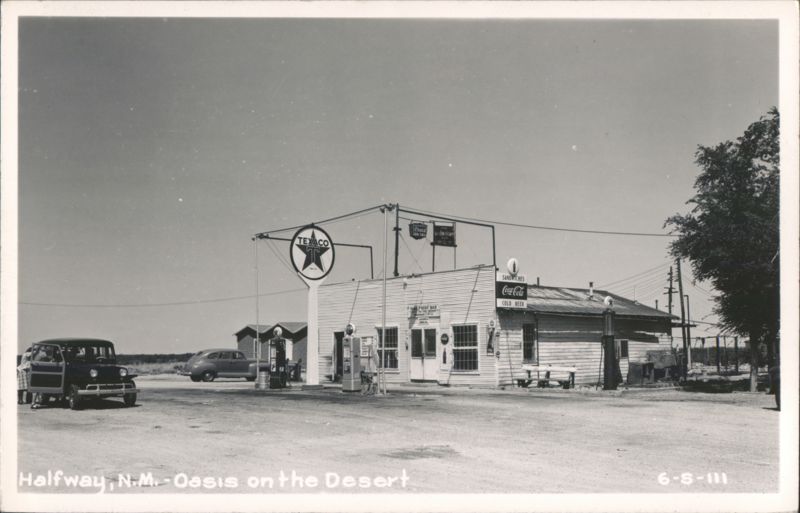 Texaco Gas Station & Halfway Bar - Oasis on the Desert New Mexico