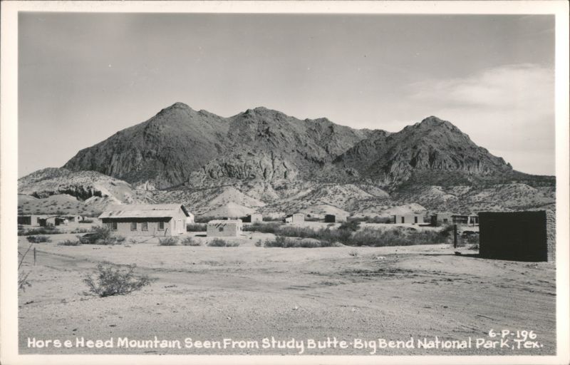 Horse Head Mountain Seen From Study Butte, Big Bend National Park Texas
