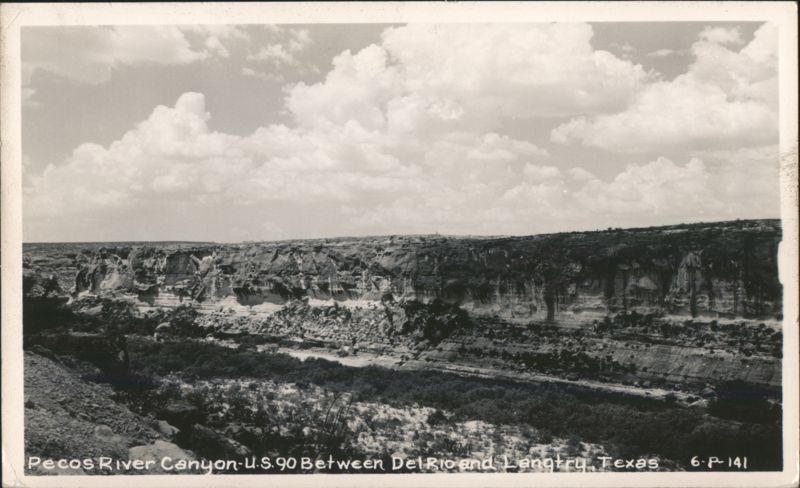 Pecos River Canyon - U.S. 90 Between Del Rio and Langtry Texas