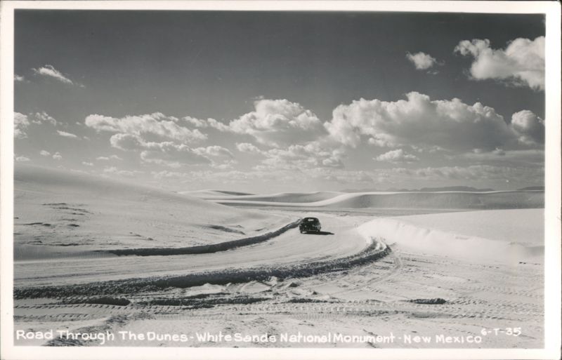 Road Through The Dunes - White Sands National Monument Alamogordo New Mexico