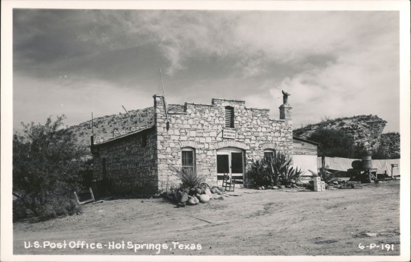 Ghost Town - Stone U.S. Post Office building Hot Springs Texas