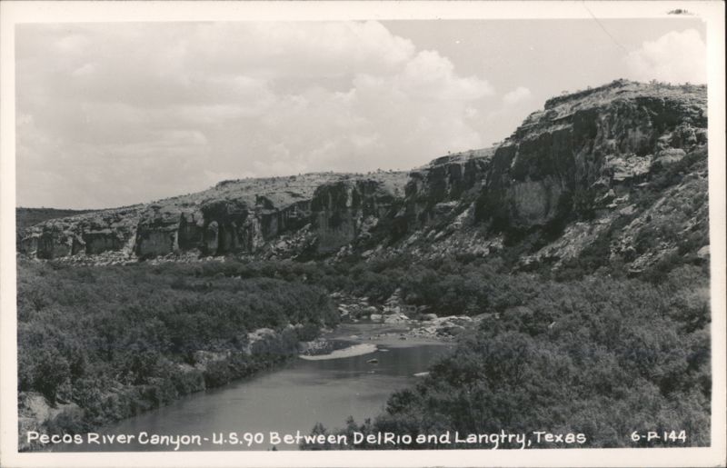 Pecos River Canyon - U.S. 90 Between Del Rio and Langtry Texas