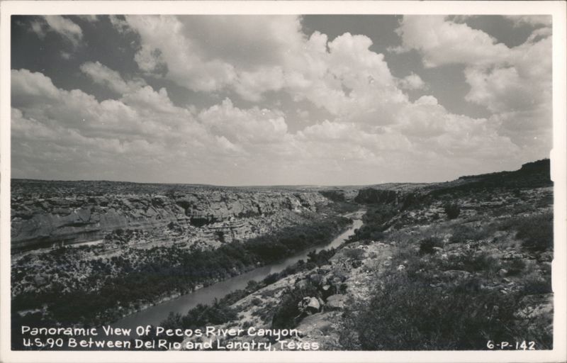 Panoramic View of Pecos River Canyon, U.S. 90 Texas