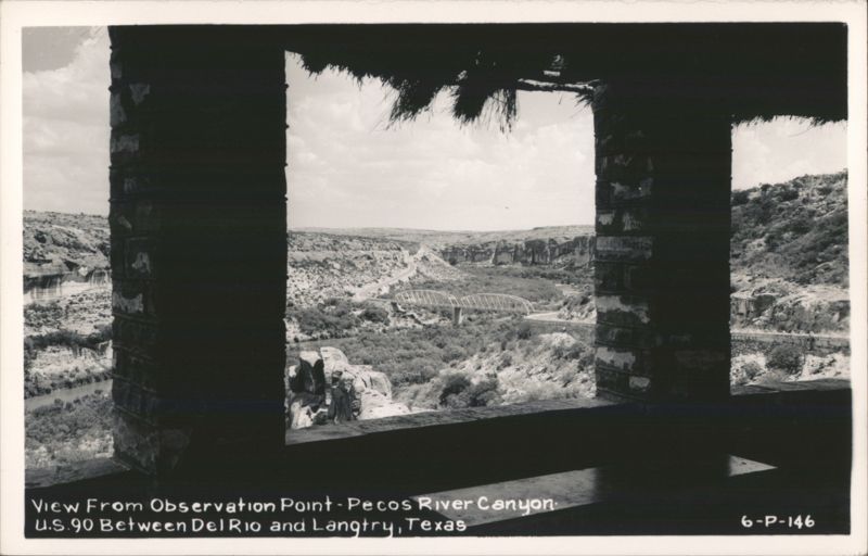 View From Observation Point - Pecos River Canyon, U.S. 90 Comstock Texas