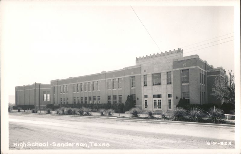 Sanderson High School Building, A.D. 1939 Texas