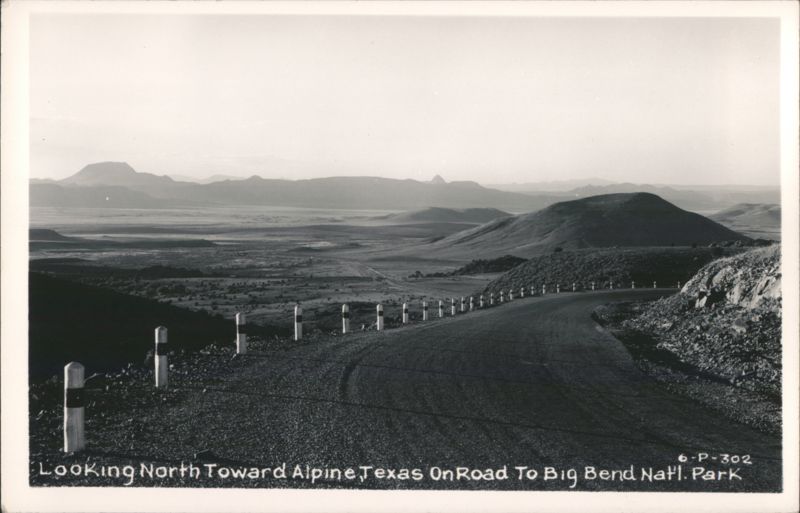 Road to Big Bend Natl. Park, Looking North Toward Alpine Texas
