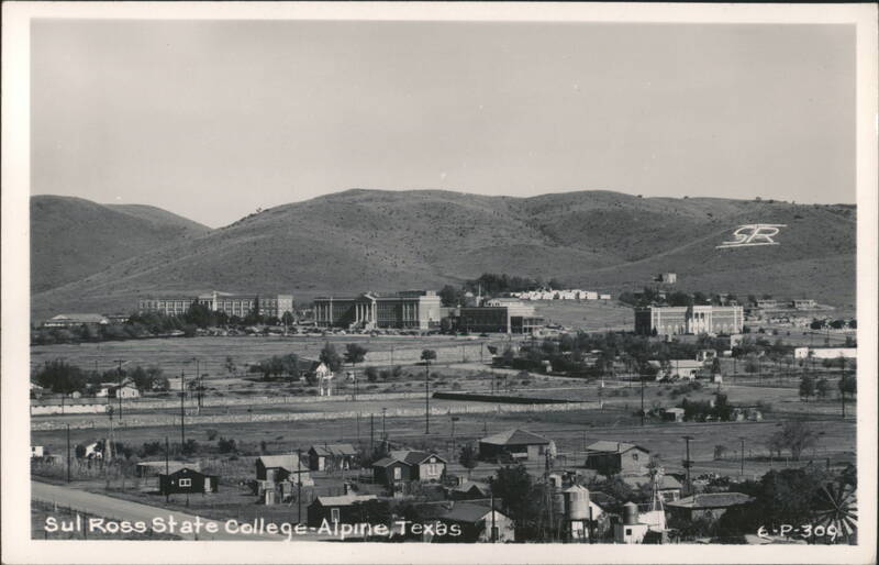 Sul Ross State College Campus View with SR on Hill Alpine Texas