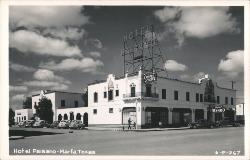Hotel Paisano with Coffee Shop Sign, Marfa Texas