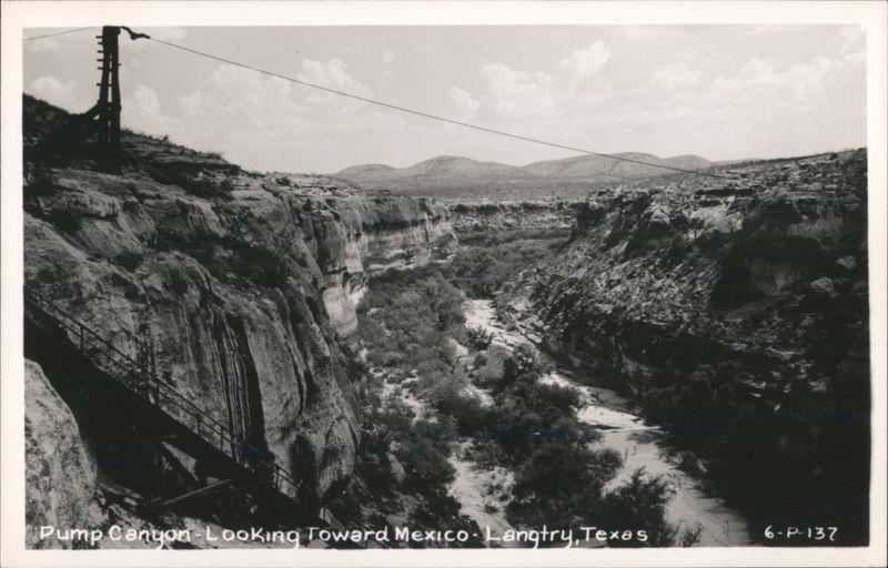 Pump Canyon - Looking Toward Mexico Langtry Texas