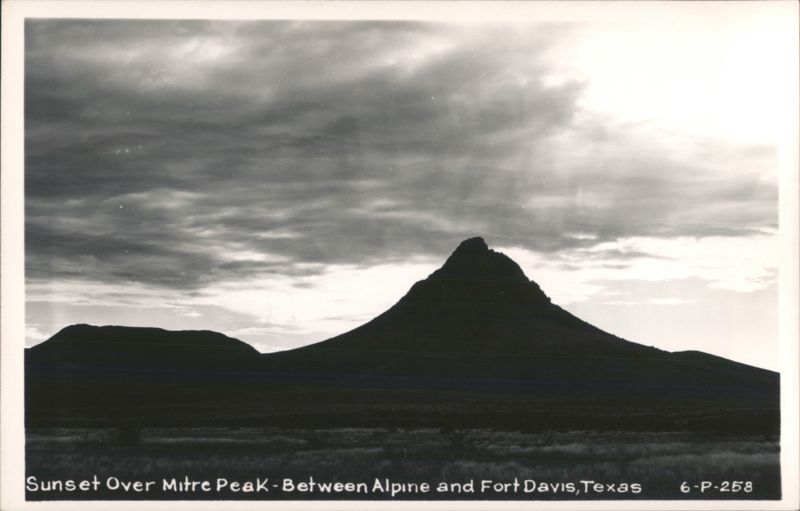 Sunset Over Mitre Peak - Between Alpine and Fort Davis Texas