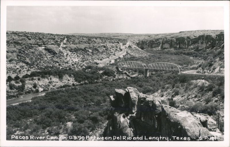 Pecos River Canyon U.S. 90 Between Del Rio and Langtry Texas