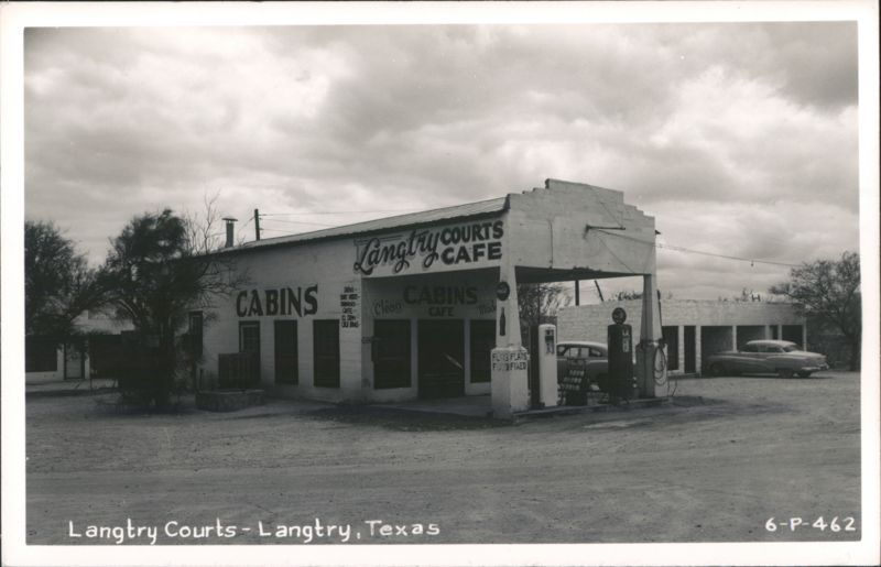 Langtry Courts Cafe & Cabins, Gas Station, Langtry, Texas
