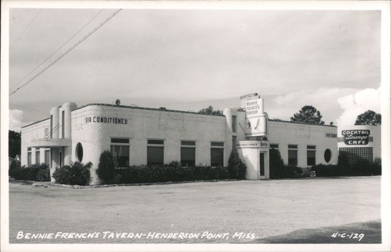Bennie French's Tavern - Art Deco Building with Cocktail Lounge Henderson Point Mississippi