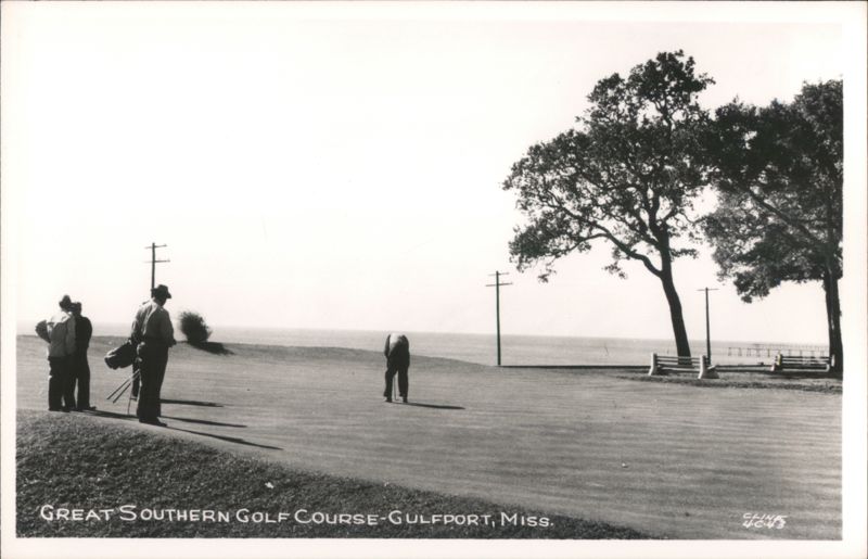 Great Southern Golf Course with Golfers and Ocean View Gulfport Mississippi