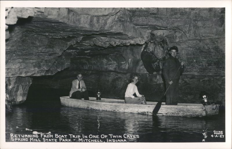 Returning from Boat Trip in Twin Caves, Spring Mill State Park Mitchell Indiana