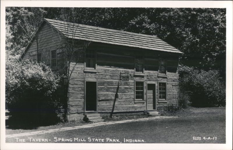 Historic Tavern Log Cabin, Spring Mill State Park Mitchell Indiana