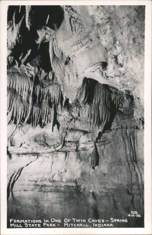 Formations in One of Twin Caves - Spring Mill State Park Mitchell Indiana