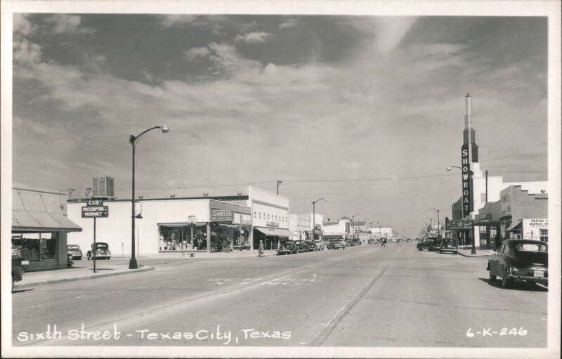 Sixth Street with Showboat Theater and Shops, Texas City
