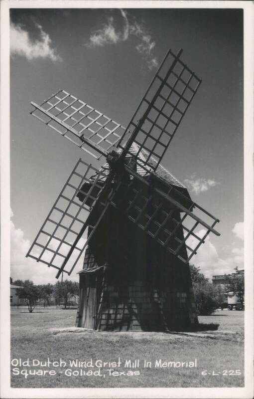 Old Dutch Wind Grist Mill In Memorial Square Goliad Texas