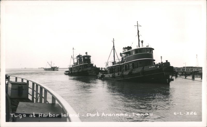 Tugs at Harbor Island Port Aransas Texas