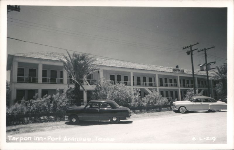 Tarpon Inn, Port Aransas, Texas with Vintage Cars