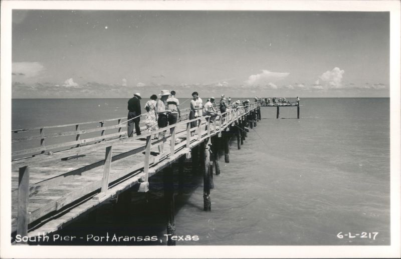 South Pier with Fishermen, Port Aransas, Texas