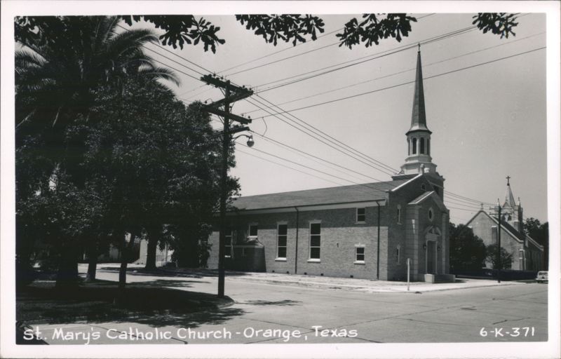 St. Mary's Catholic Church with Steeple, Orange, Texas