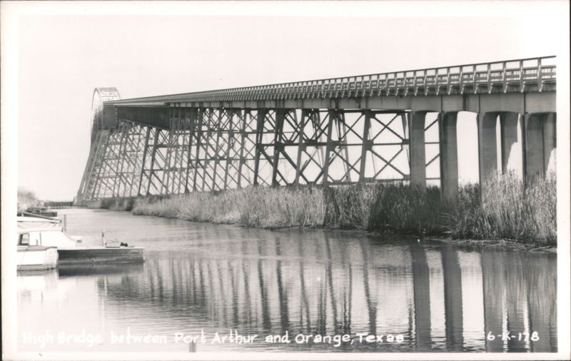 High Bridge between Port Arthur and Orange Texas