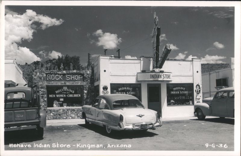 Mohave Indian Store & Rock Shop with Vintage Cars Kingman Arizona