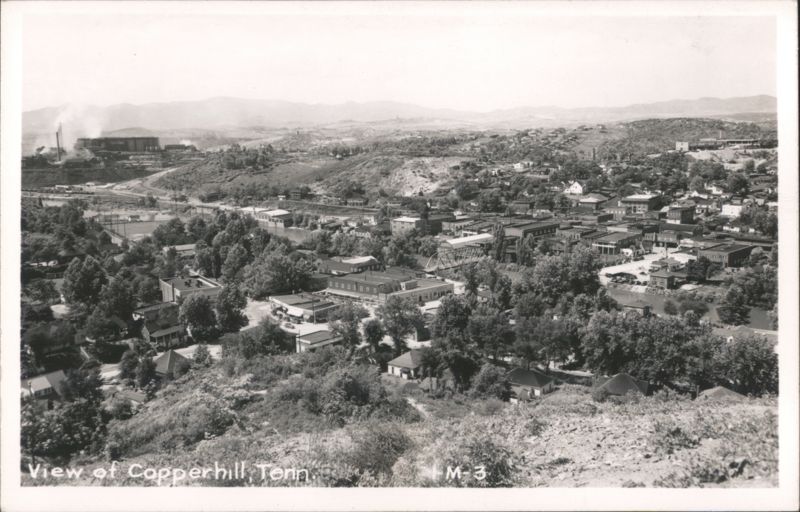 Copperhill, TN Panoramic View of Town and Industrial Area Tennessee